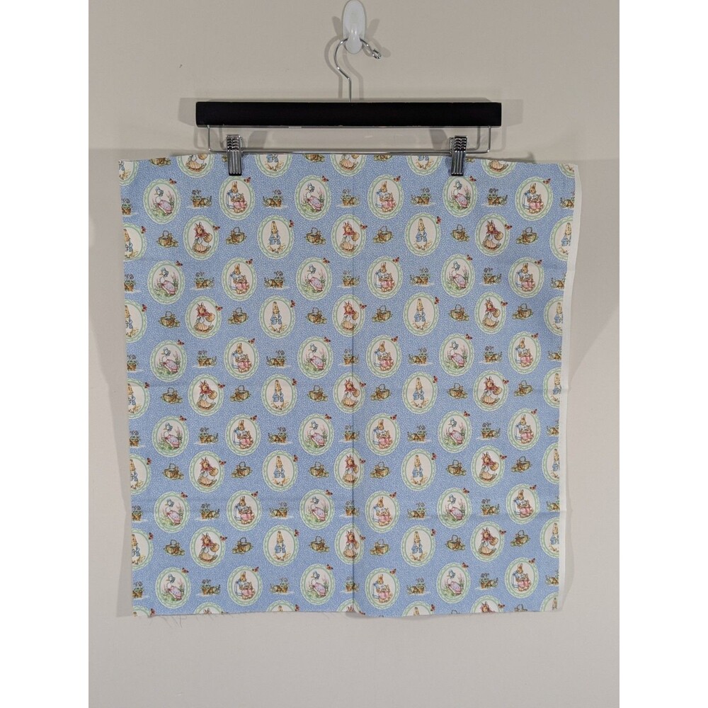 Beatrix Potter 2006 Peter Rabbit Cameo Cotton Fabric Remnant 43"x23" Nursery